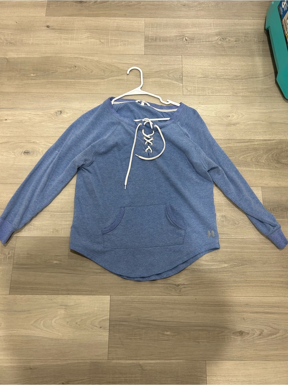 Victoria's Secret Light Blue Lace-Up Sweatshirt